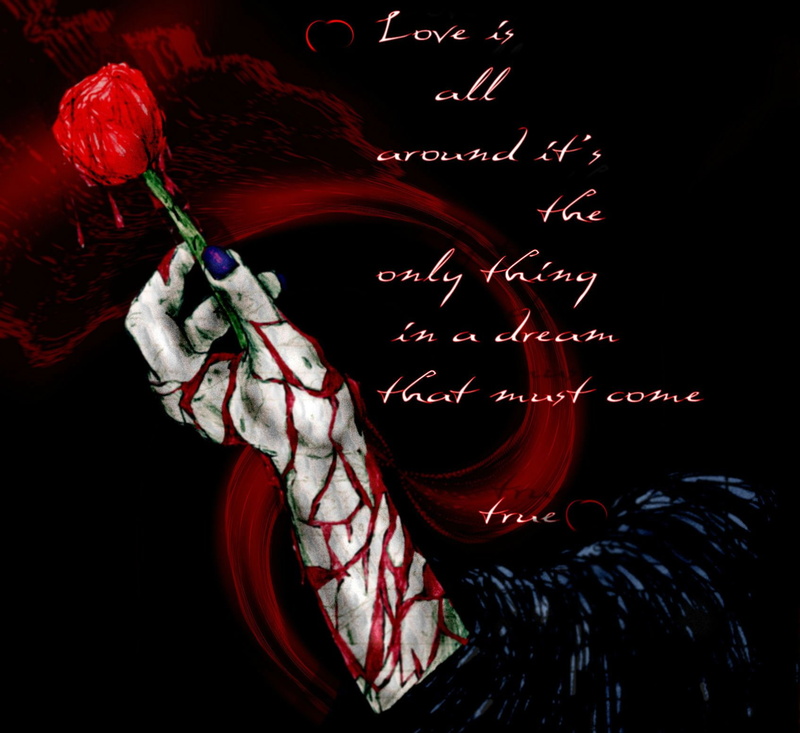 rose, 720P, love, Dark, blood, Gothic, mood, Emo