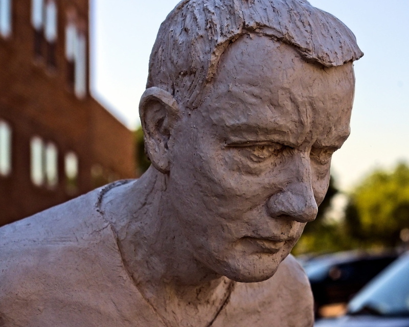 representation, stone material, yankton, history, day, no people, human representation, head, glass fiber, male likeness, 2K, carving - craft product