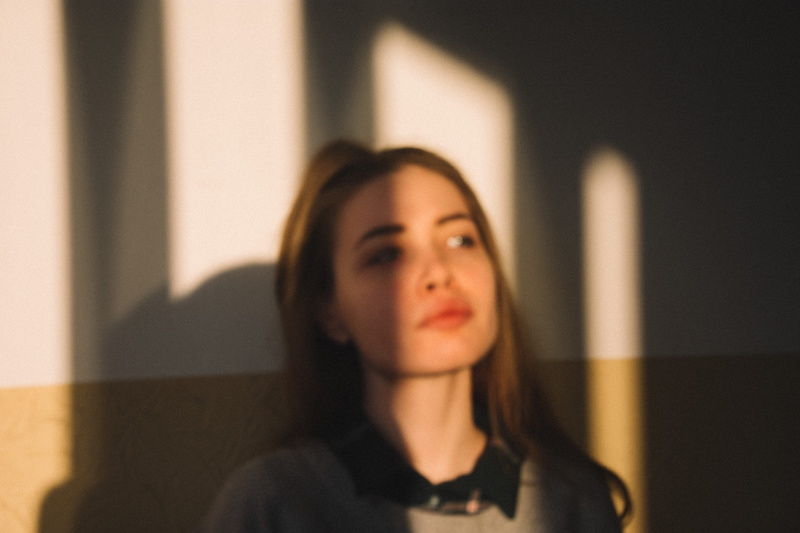 czechia, looking, beautiful woman, sun, emotion, girl, window, hairstyle, front view, women, prague, portrait, waiting, introspection, long hair, 5K, indoors