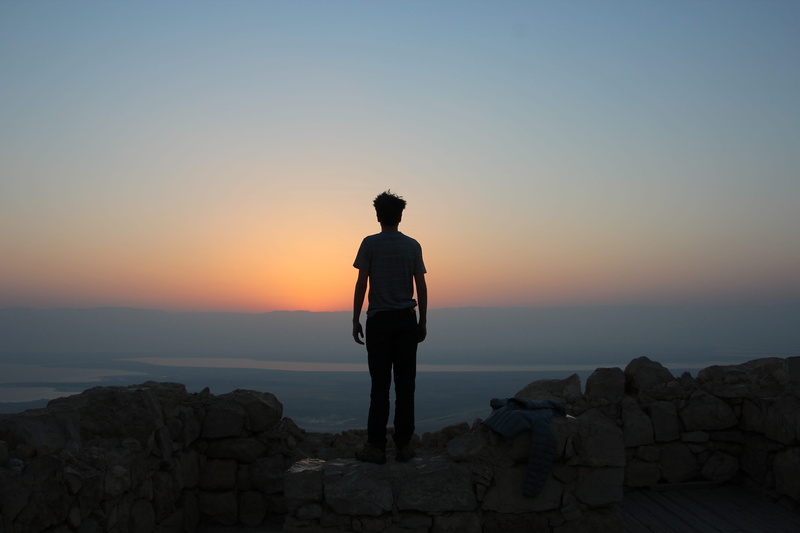 hour, stones, scenics - nature, water, solid, man, nature, golden, horizon over water, lifestyles, standing, person, israel, pastel, real people, leisure activity