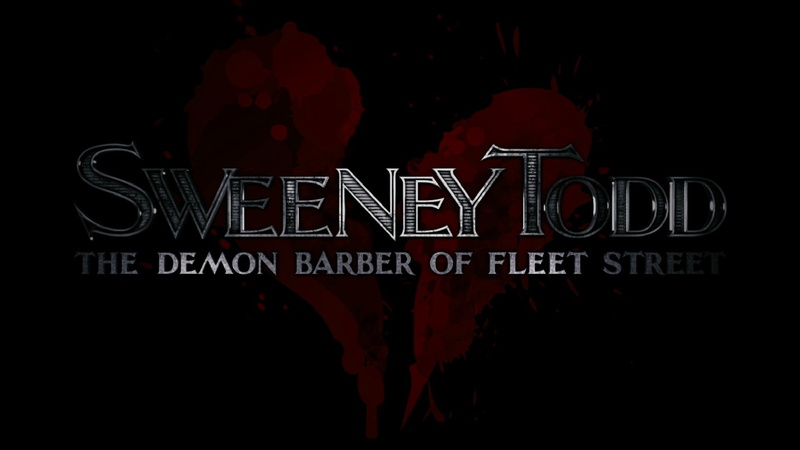 studio shot, capital letter, sign, emotion, information sign, Sweeney Todd, Johnny Depp, red, night, copy space, close-up, text, black background, movies