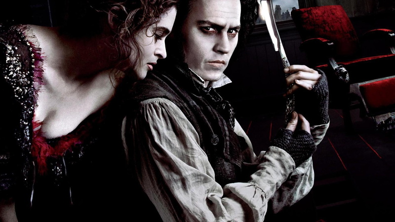 Mrs. Lovett, Helena Bonham Carter, knife, caucasian Ethnicity, sleeved, one Person, heterosexual Couple, top, blood, blade, johnny Depp, couple - Relationship