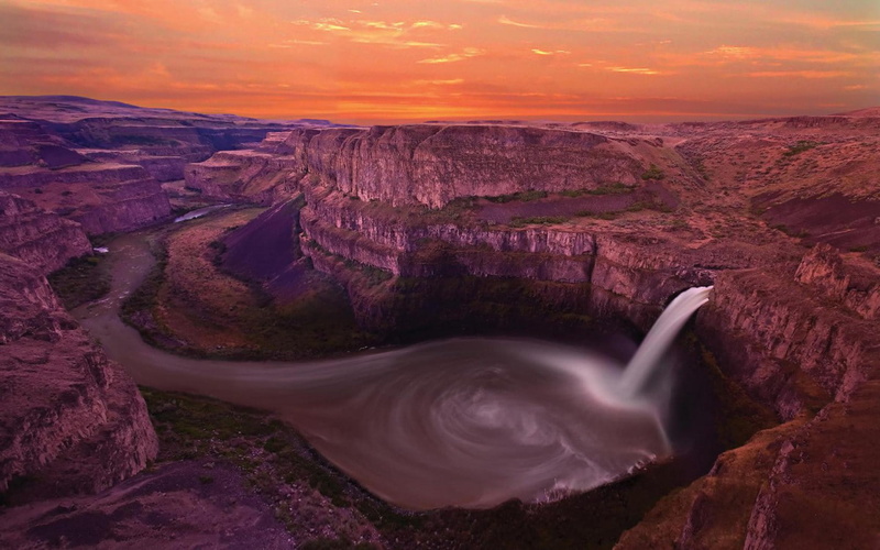 palouse, 720P, waterfall, palouse falls, falls, landscape, river