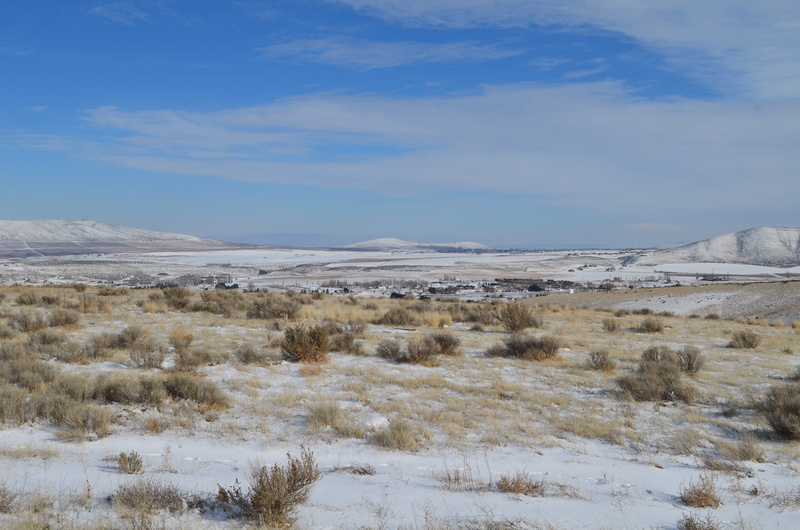 northwest, Desert, snowcapped mountain, beauty in nature, sagebrush, environment, sky, cloud - sky, snow, desert landscape, white color, Landscape, tranquil scene