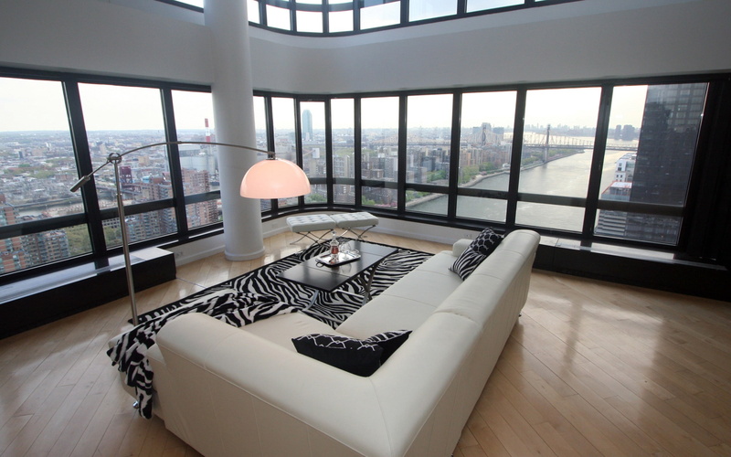 home Interior, window, transparent, domestic Room, sofa, table, looking Through Window, comfortable, hardwood floor, bedroom, room, space, bed, lighting equipment