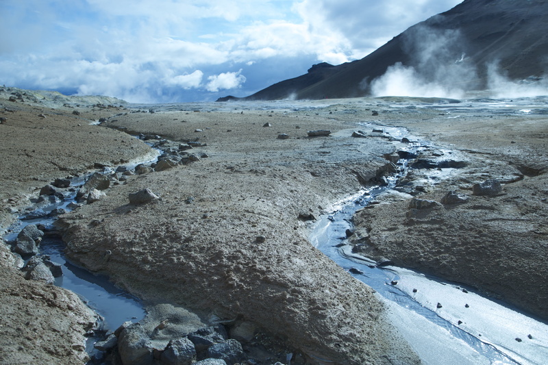 water, 5K, desert, mountain, landscape, earth, cloud - sky, wild, beauty in nature, hot spring, tranquil scene, solid, power in nature, Geyser, environment