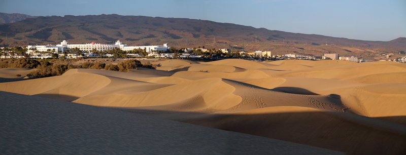 landscape, nature, environment, dunes, sunlight, travel, land, no people, 8K, city, sand dune, climate, architecture, outdoors, canary islands, tranquility