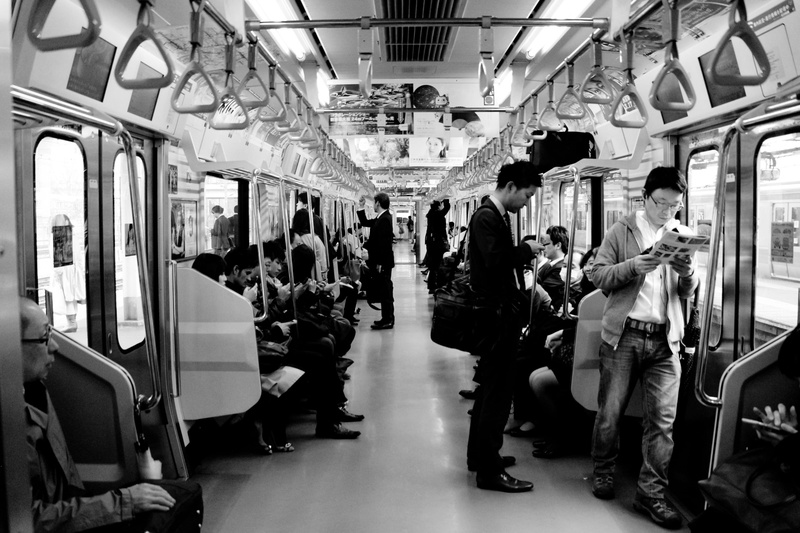 seat, vehicle interior, mode of transportation, leisure activity, tokyo, travel, train, men, adult, group of people, subwaying, 2K, train - vehicle, public transportation