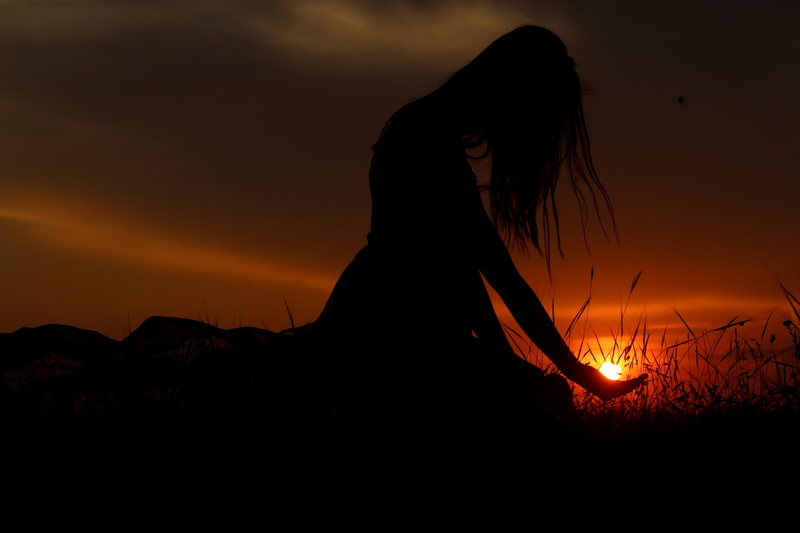 Alone, 5K, Sunset, Woman, 5K