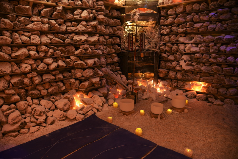 instrument, wellness, chimes, large group of objects, nature, tea light, cave, abundance, in a row, salt cave, crystal bowls, 5K, spirituality, lighting equipment