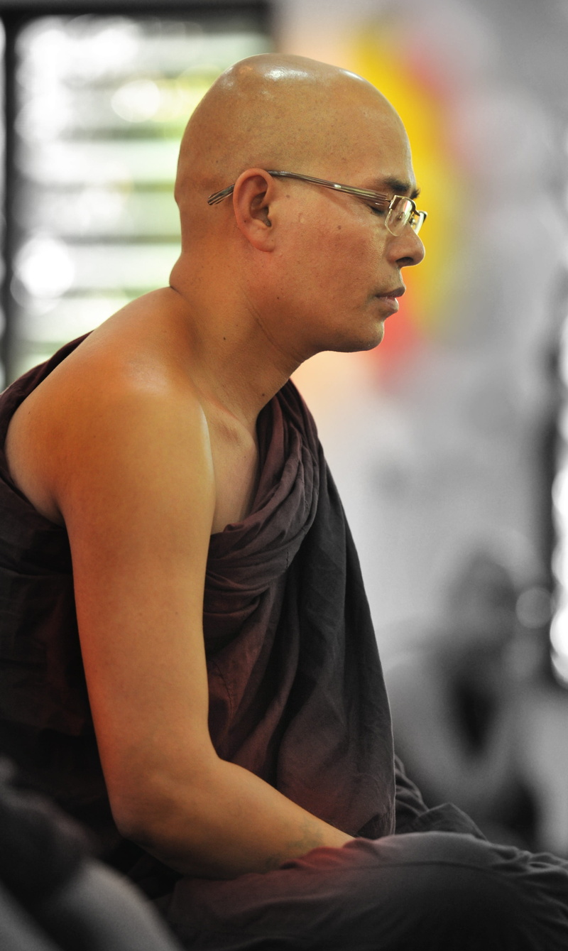 contemplation, Theravada Buddhism, one man only, waist up, peacefully, religion, muscular Build, sayadaw, indoors, lifestyles, sitting, eyeglasses, 4K
