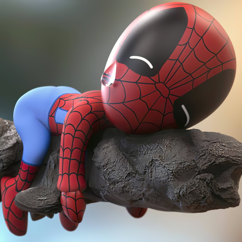 4K, sad, superhero, Spider-Man