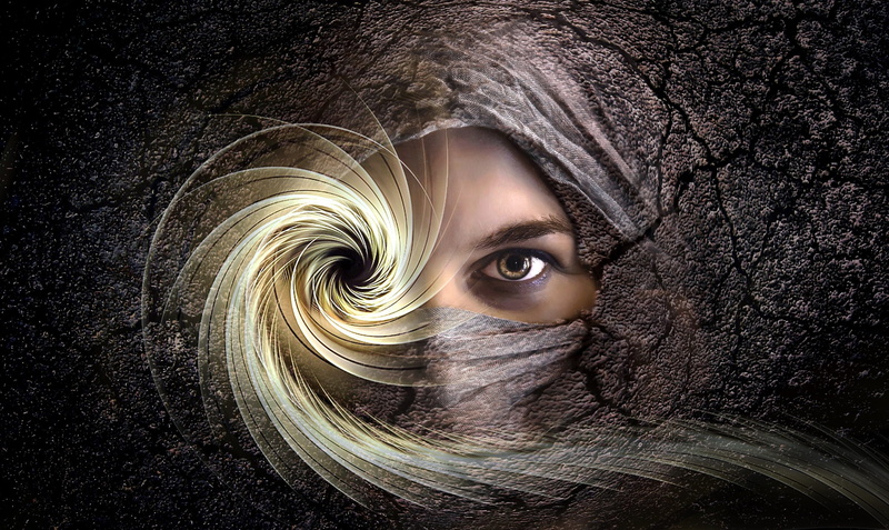human Face, human body part, 2K, Face, hole, hairstyle, surreal, abstract, people, one person, spiral, beautiful woman, eye, watching, only women, looking