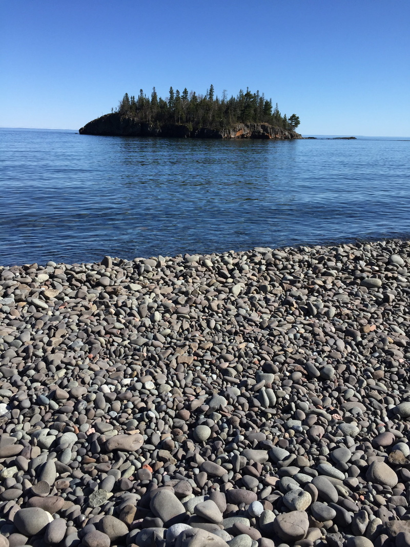 tranquility, outdoors, tranquil scene, sky, water, no people, beauty in nature, duluth, pebble, stone, rock - object, land, north shore, rock, clear sky