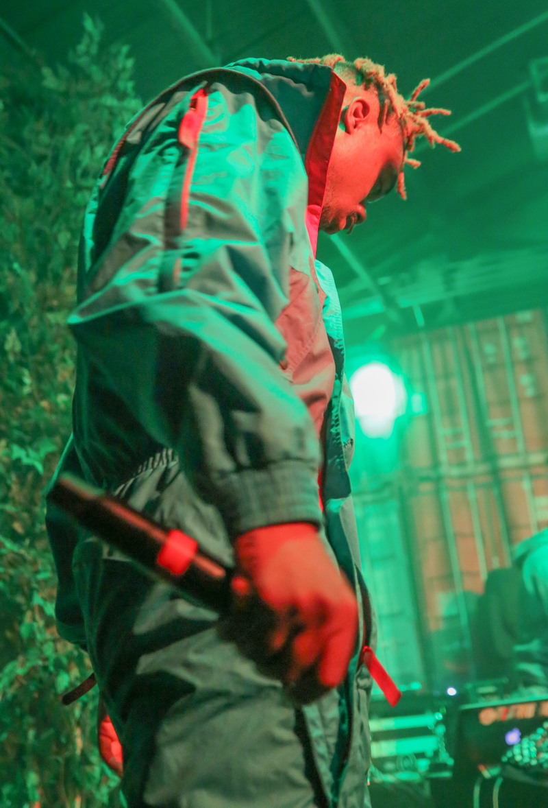 real people, houston, two people, animal wildlife, concert photography, side view, men, nightlife, rapper, green, teal, man, song, mic, red, lit, color