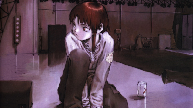 drinking glass, 1080P, portrait, emotion, women, Lain Iwakura, spooky, one person, Serial Experiments Lain, indoors, food and drink, fear, bangs, evil