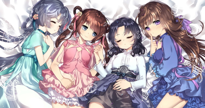 art and craft, people, lying down, young adult, variation, high angle view, in a row, choice, group of people, Anime, large group of objects, representation