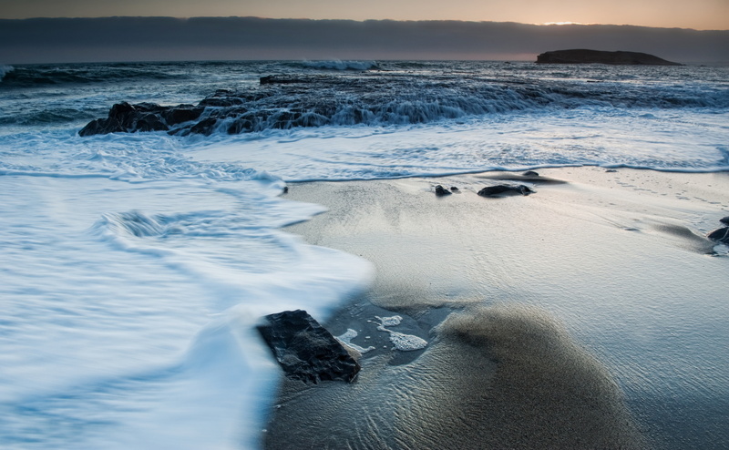 davenport, gray, United States, Landscapes, 4K, beauty in nature, Surf, seascapes, outdoors, Rocks, Sand, Photography, no people, California, Pacific