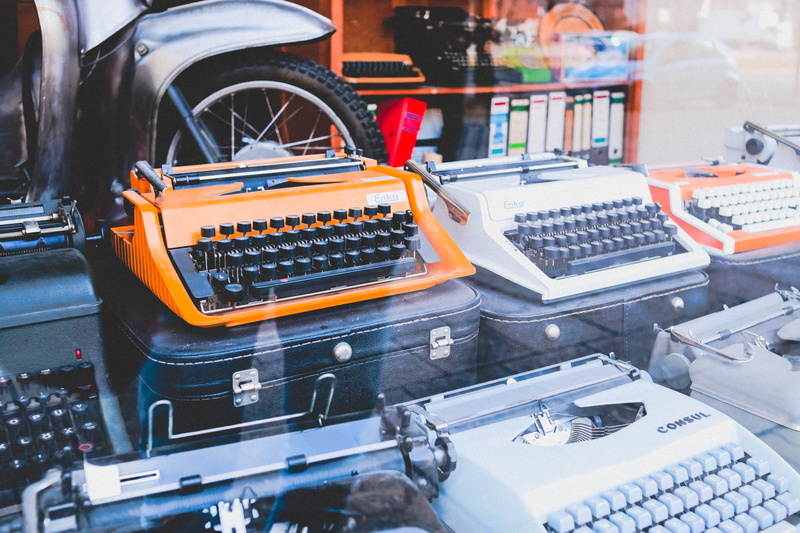 computer equipment, window, poetry, music, berlin, white, poetic, telephone, poem, typewriters, orange, wordsmith, writer, cases, assorted, black, wireless technology