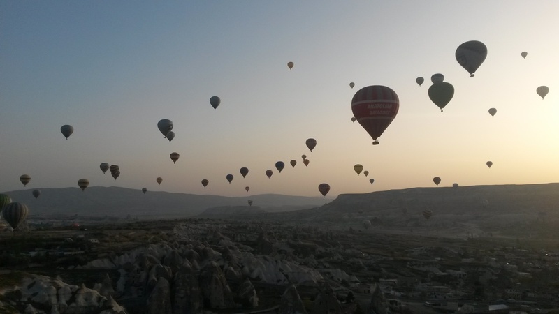 air Vehicle, adventure, travel, hot, landscape, nature, ballooning festival, sunrise, nevsehir, 2K, hot Air Balloon, silhouette, environment, sun, mode of transportation