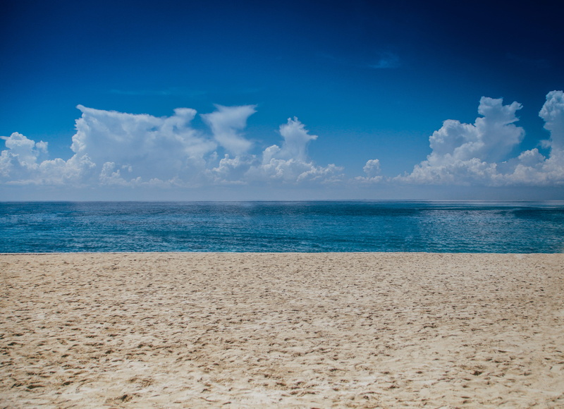 beauty In Nature, body, cloud - Sky, beach, blue beach, landscape, wide, day, seashore, sand, scenics, tropical Climate, outdoors, blue, idyllic, scenics - nature