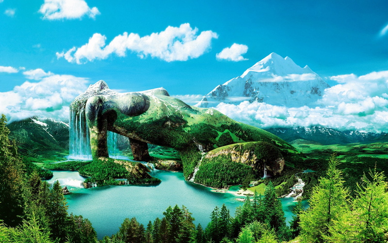 Art And Creative, te, lake, 2K, scenics - nature, turquoise colored, beauty in nature, landscape, land, fiti, sky, tranquil scene, environment