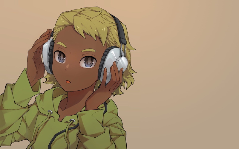 Doumeki (Eizouken), simple background, Eizouken ni wa Te wo Dasu na!, 1080P, anime girls, anime