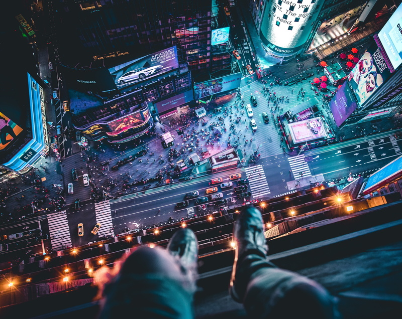 Urban, timessquare, City, lookingdown, Extreme, 5K, skyscraper, top, newyork, unitedstates, selfie, Artistic, Aerial, aerialview, High