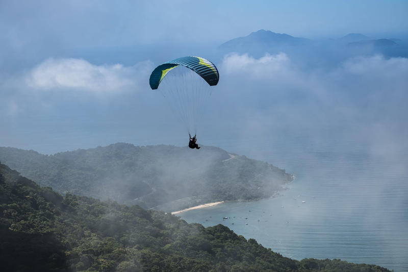 danang, lifestyles, extreme sports, leisure activity, adventure, joy, summer, cartoon, though, beauty in nature, paragliding, activities, nature, horizon