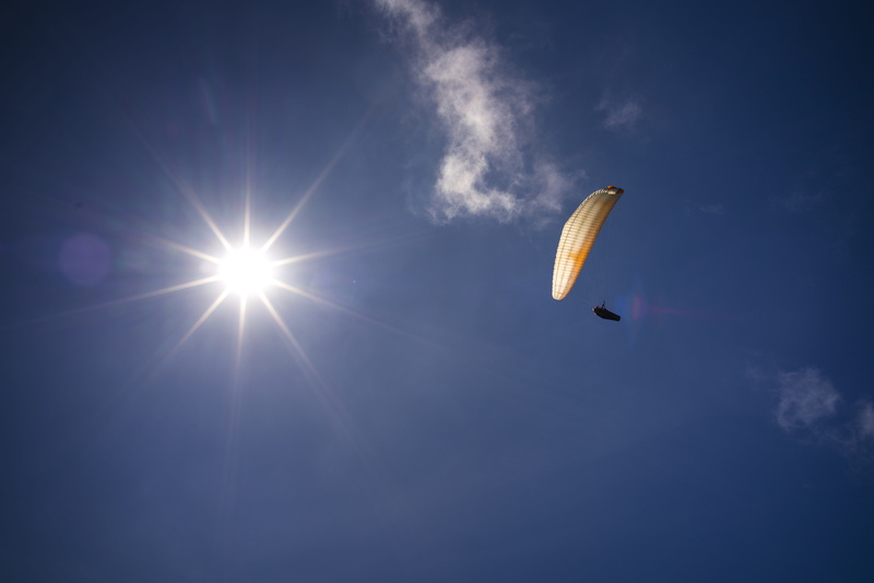 slide, the air, exhilaration, the landscape, adventure, activities, fly high, sport, freedom, sunlight, flight, nature, cloud - sky, transportation, yellow