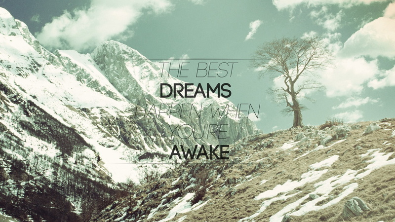 motivational, typography, 1080P, mountains, snow, awake