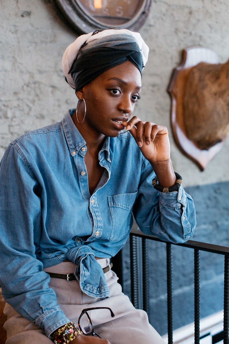 jacket, contemplation, concerned, blur, beautiful, woman, pretty, hat, fashion, worried, turban, young adult, railings, leisure activity, headdress, real people