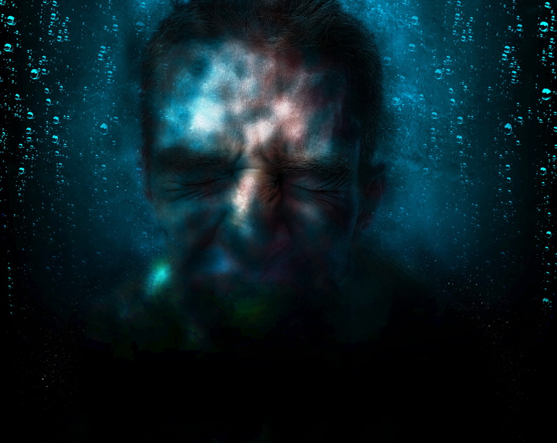 s, bizarre, contemplation, sad, unhappy, body part, 4K, despair, young adult, fear, horror, digital composite, studio shot, spooky, portrait, human face