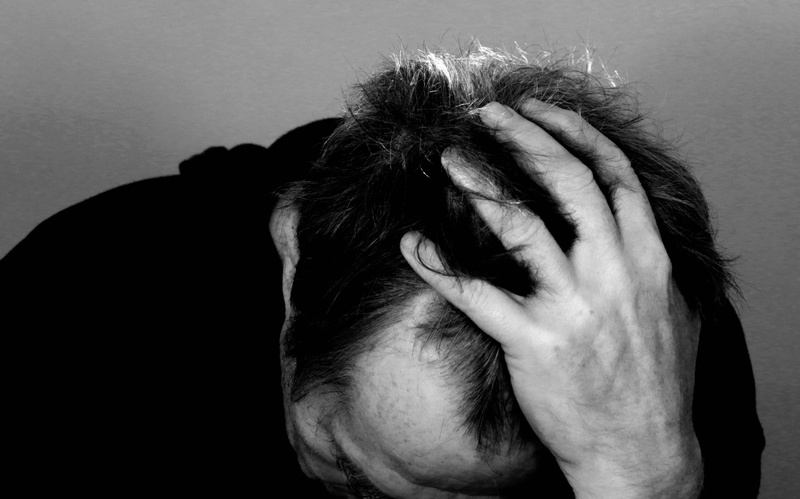 leave, indoors, obscured face, emotionally, headache, psyche, black, ernst, depression - sadness, negative emotion, problems, man, sad, soul, psychology