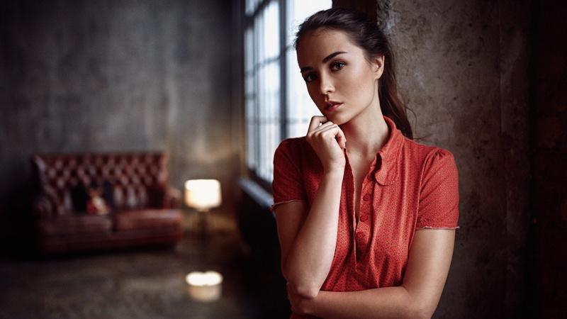 720P, model, looking at viewer, Anastasia Zonova, Georgy Chernyadyev, portrait, women, brunette