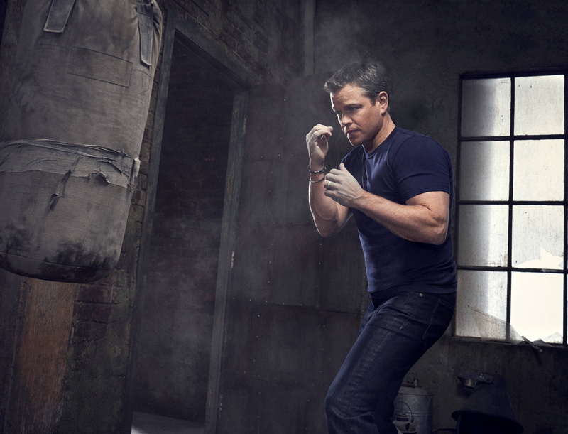 fists, for the film, hands, stand, pear, jeans, 4K, actor, t-shirt, photoshoot, Jason Bourne, Matt Damon, Boxing, Nino Munoz