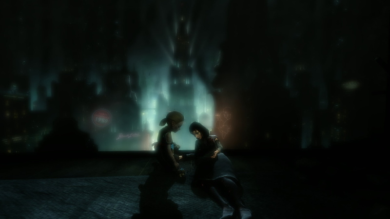 BioShock Infinite: Burial at Sea, people, women, silhouette, men, lifestyles, couple - relationship, emotion, video games, side view, casual clothing, three quarter length