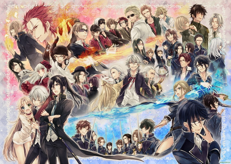Shōhei Akagi, Honami Kushina, Akira Hidaka, K Project, Tatsuya Enomoto, Rikio Kamamoto, Ichigen Miwa, Kuroh Yatogami, Kukuri Yukizome, Kōsuke Fujishima