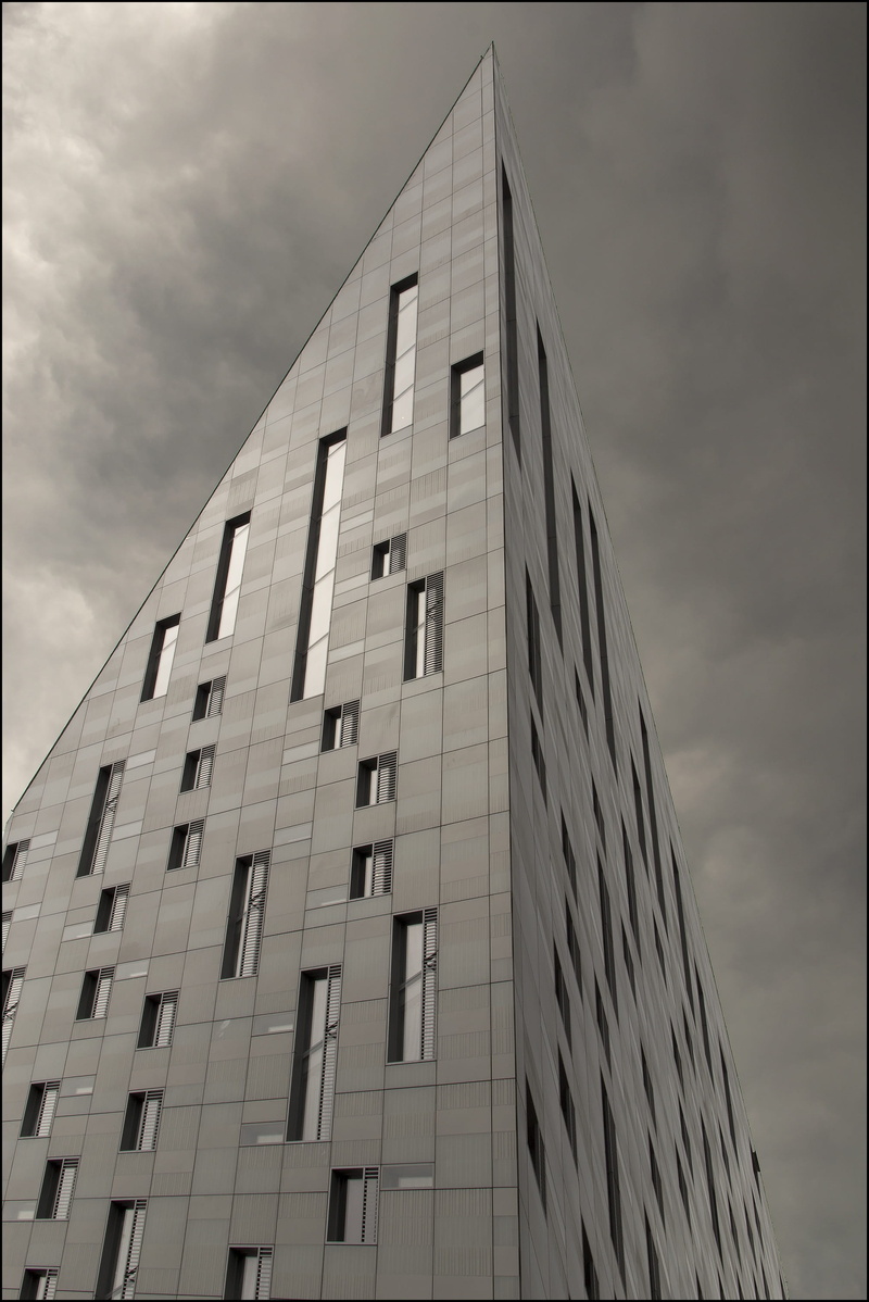 style, white, architecture, building exterior, skyscraper, tower, desaturated, business, tall - high, colorless, day, cloud - sky, monochrome, sky, outdoors