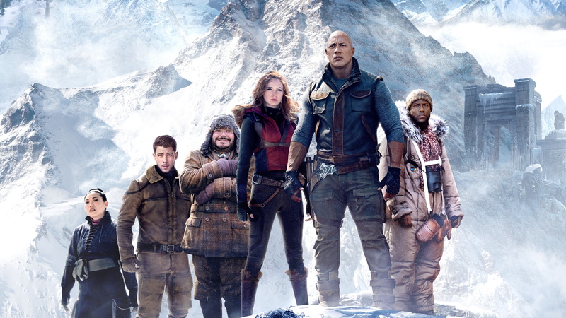 Jumanji: The Next Level, Kevin Hart, 8K, Movie, Dwayne Johnson, Nick Jonas, Jack Black, Karen Gillan, Awkwafina, Mountain