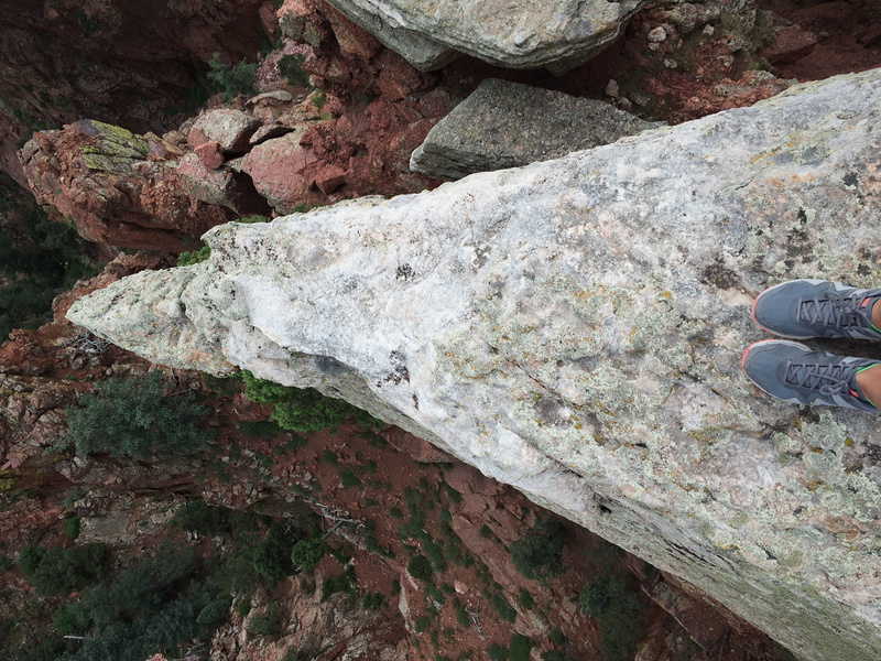 colorado springs, one person, close-up, united states, nature, rough, leisure activity, real people, outdoors, glen eyrie castle, water, rock, formation