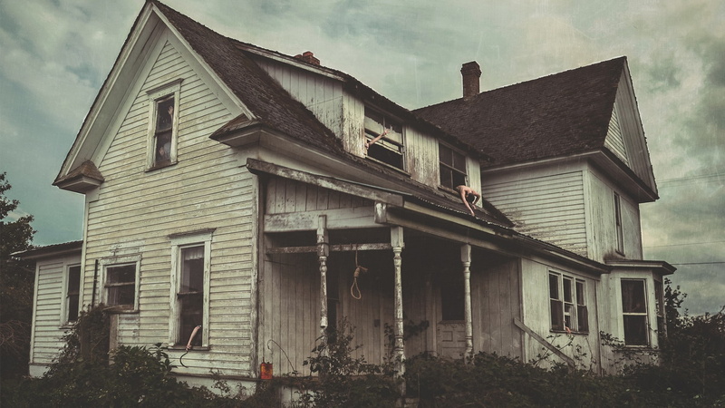 1080P, outdoors, history, window, sky, low angle view, nature, dark, house, no people, architecture, city, residential district, built structure, abandoned