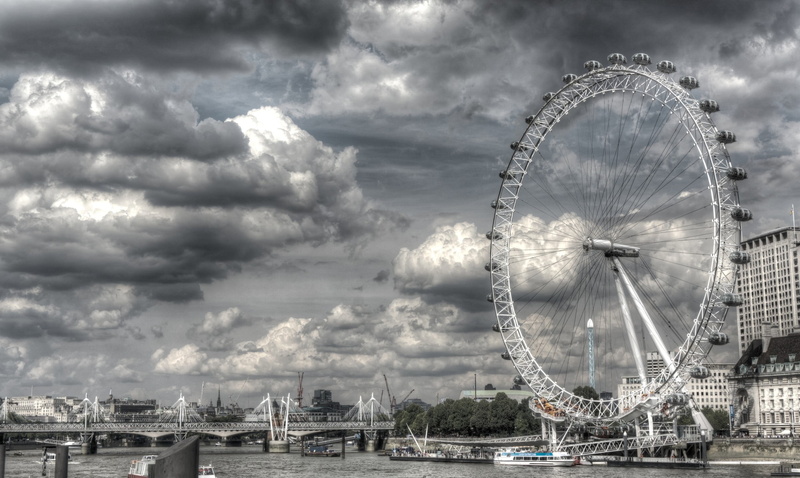 travel, eye, river, London, architecture, 1080P, bridge, amusement park ride, wheel, built structure, sky, outdoors, arts culture and entertainment, england