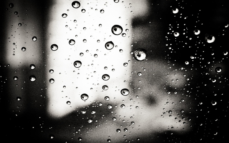 raindrop, transparent, drop, rain, monochrome, indoors, full frame, no people, 1080P, water drops, glass - material, water on glass, droplets, window
