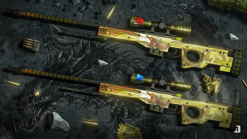 katowice2014, csgo, awp, 2K, dragon lore, art, ibypower, titan