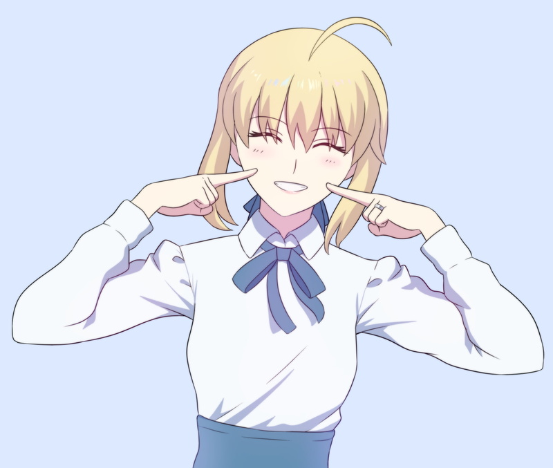 Fate Series, Fate/Stay Night, Saber, 720P, smiling, anime girls, Arturia Pendragon, blonde