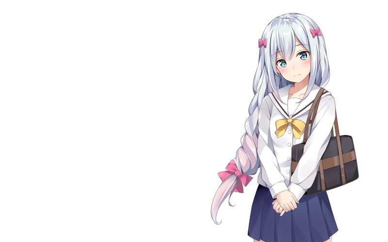 Izumi Sagiri, 1080P, white background, Eromanga-sensei