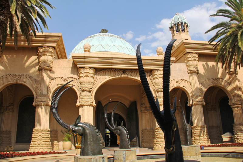 belief, ornate, religion, building, arch, nature, day, the past, the palace of the lost city, architectural column, built structure, sunlight, architecture