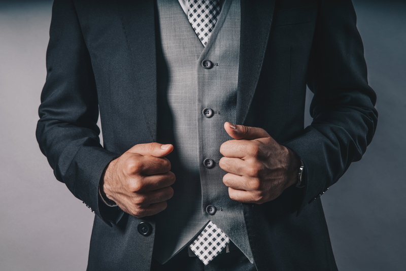 corporate business, suit, Mens Fashion, full suit, clothing, menswear, males, piece, midsection, one person, standing, studio shot, businessman, finger