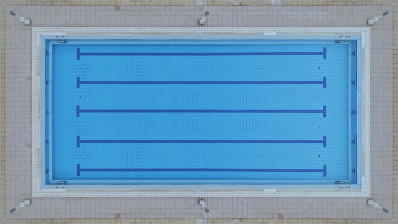 shutter, wood - material, animal, swimming pool, indoors, built structure, 5K, window, day, swimming, lines, close-up, no People, olympic, outdoors, metal